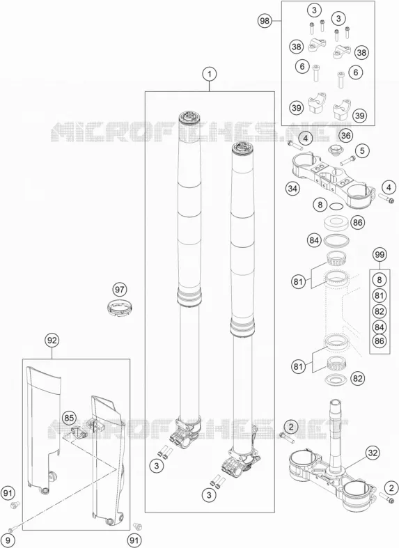 FRONT FORK / TRIPLE CLAMP