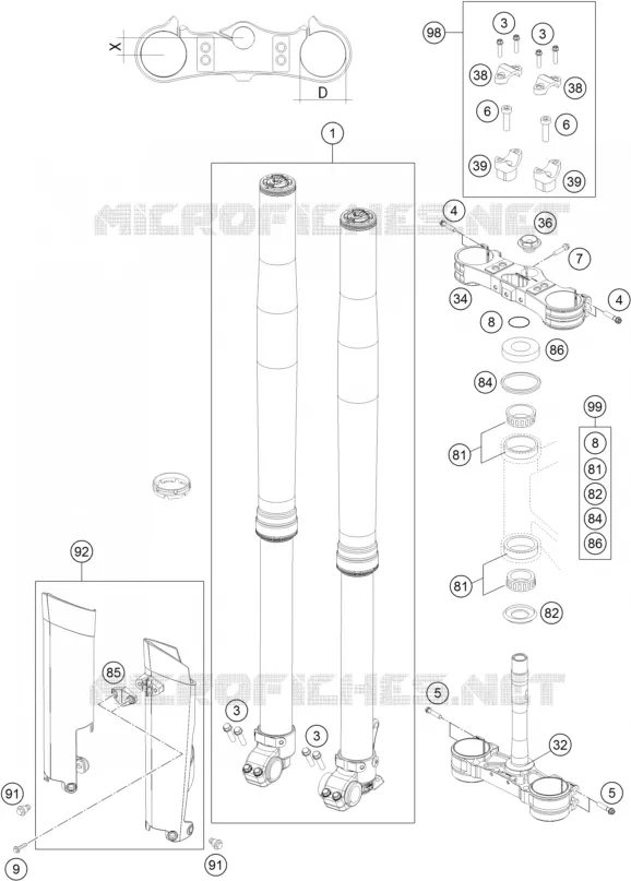 FRONT FORK / TRIPLE CLAMP