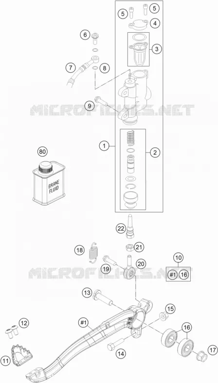 REAR BRAKE MASTER CYLINDER