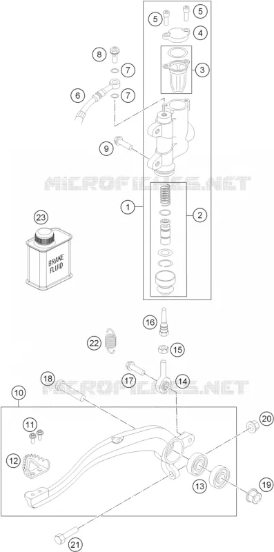 REAR BRAKE MASTER CYLINDER