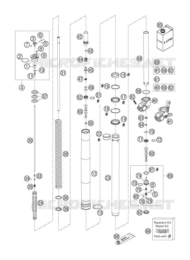 FRONT FORK (PARTS)