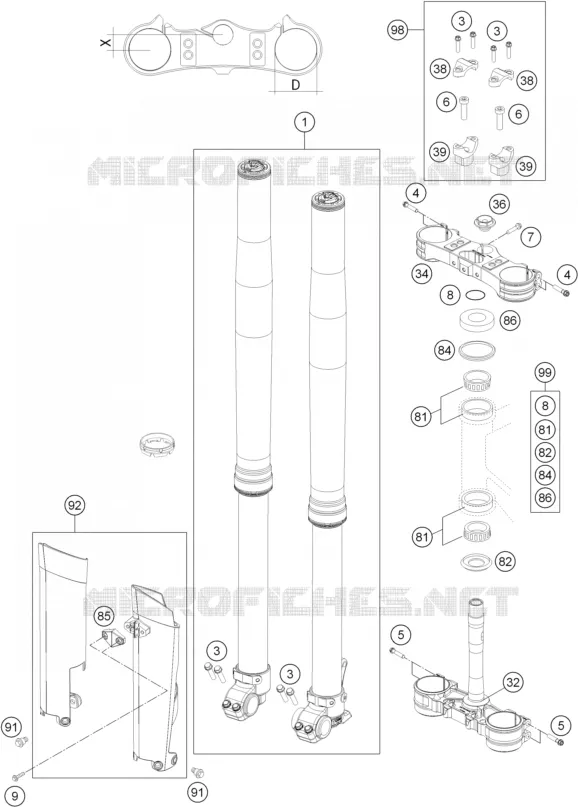 FRONT FORK / TRIPLE CLAMP