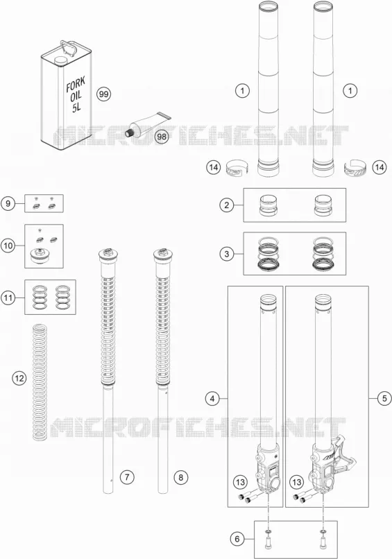 FRONT FORK (PARTS)