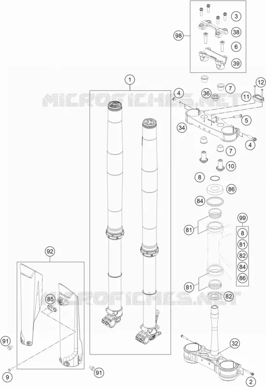 FRONT FORK / TRIPLE CLAMP