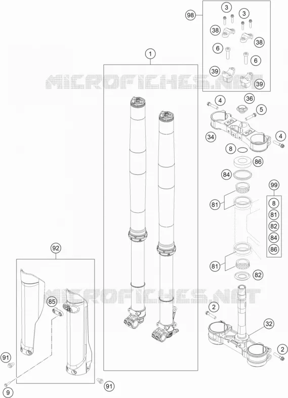 FRONT FORK / TRIPLE CLAMP