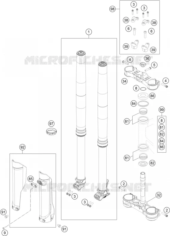 FRONT FORK / TRIPLE CLAMP