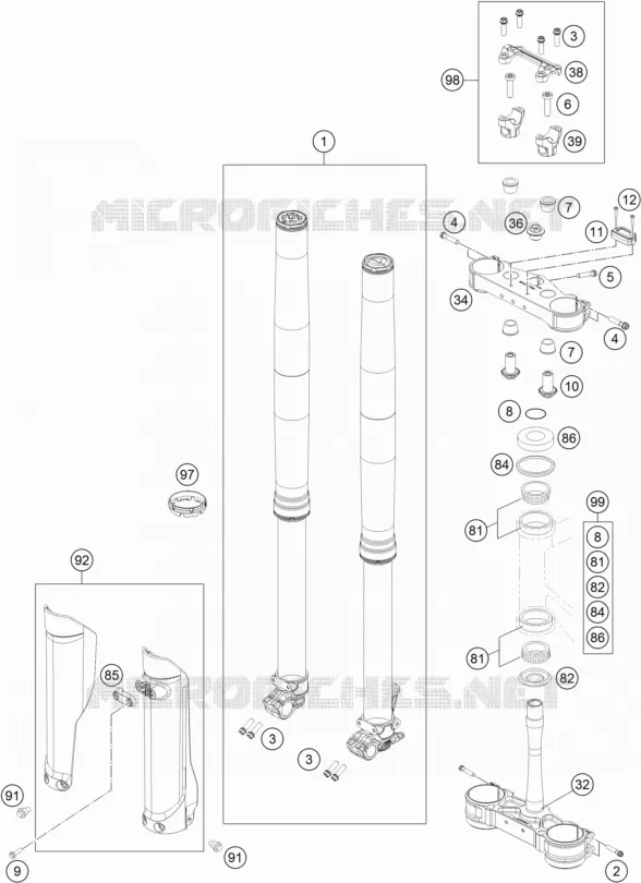 FRONT FORK / TRIPLE CLAMP