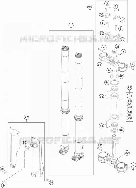 FRONT FORK / TRIPLE CLAMP