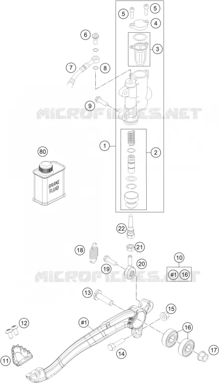 REAR BRAKE MASTER CYLINDER