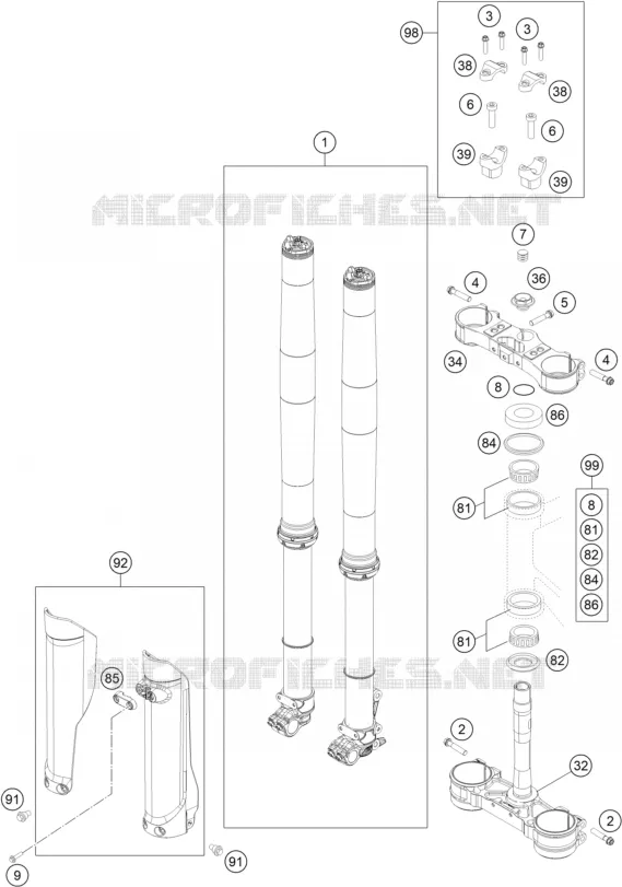 FRONT FORK / TRIPLE CLAMP