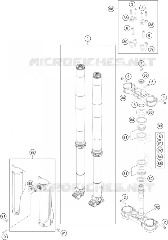 FRONT FORK / TRIPLE CLAMP