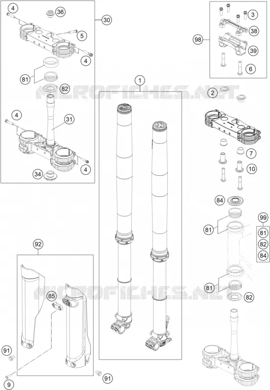 FRONT FORK / TRIPLE CLAMP